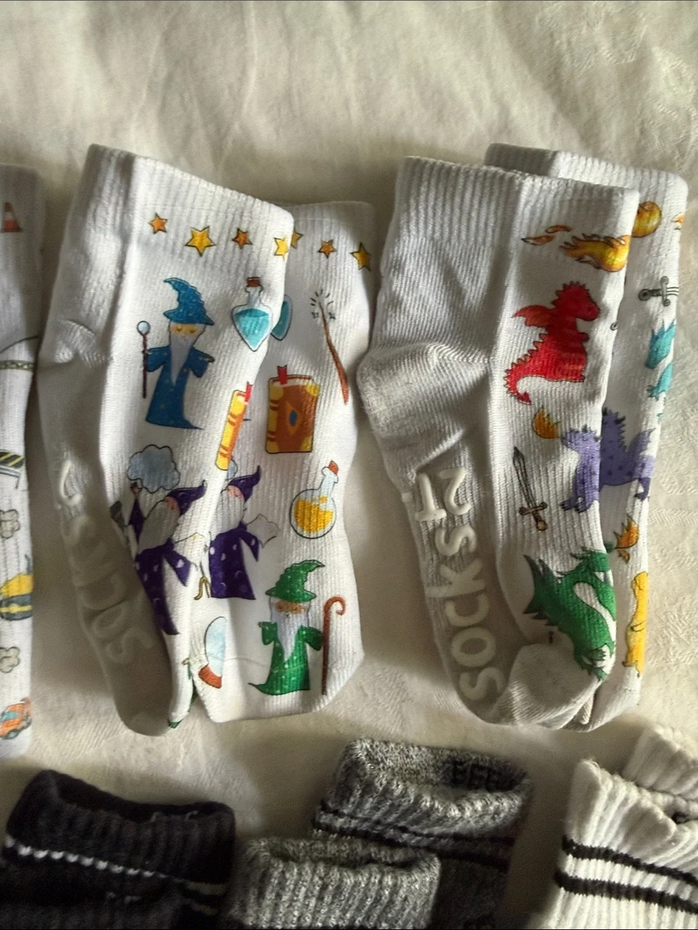 Bundle of 10 BOMBAS and other fav Kids grippy Crew Socks